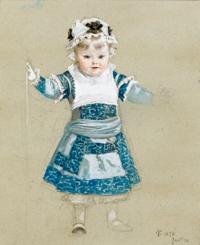 Frederica in her Party Dress, 1878 by Frederick Goodall